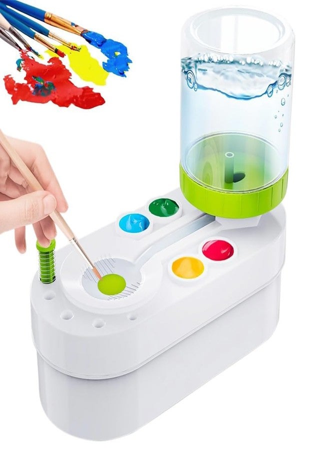 FEBLICH Brush Rinser Paint Brush Cleaner Rinser with Drain Water Recycling Paintbrush Scrubber for Acrylic, Watercolor, Oil and Water-Based Paint Brushes Cleaning Tool, Water Circulation Brush Paint Rinser - Image 1